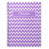 Lavender und White Zigzag Muster Notizblock (Vorderseite)