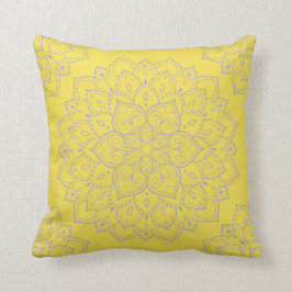Lavender und Yellow Boho Mandala Pillow Kissen
