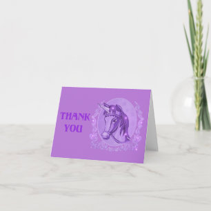 Lavender Unicorn danke Karte Vorlage