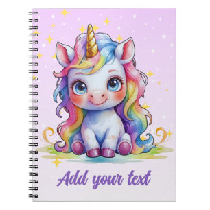 Lavender Unicorn Journal - Personalisiert Notizblock