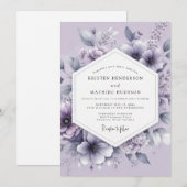 Lavender Vaporous Bloom Wedding Einladung (Vorne/Hinten)