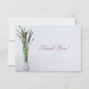 Lavender Vase Minimalismus Vielen Dank Flat Card