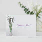 Lavender Vase Minimalismus Vielen Dank Flat Card (Stehend Vorderseite)