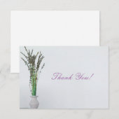 Lavender Vase Minimalismus Vielen Dank Flat Card (Vorne/Hinten)