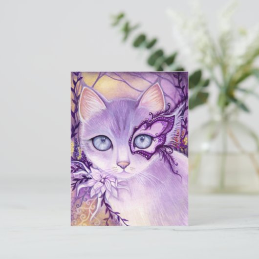 Lavender Venice Night - Postkarte (Stehend Vorderseite)