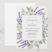 Lavender Verdant Spring Wedding Einladung (Vorne/Hinten)