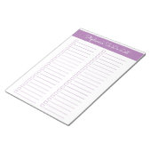 Lavender Vertical 8.5x11 Two Column Checklist Notizblock (angewinkelt)