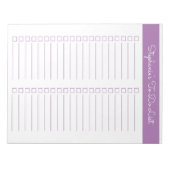 Lavender Vertical 8.5x11 Two Column Checklist Notizblock (Vorderseite)
