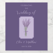 Lavender Vielen Dank, Hochzeit Weinetikett (Einzelnes Label)