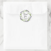 Lavender Vielen Dank Runder Aufkleber (Tasche)