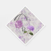 Lavender Viktorianisch Ephemera Floral Country Chi Serviette (Ecke)