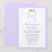 Lavender Vintag Mason Jar Monogram Wedding Einladung (Vorne/Hinten)