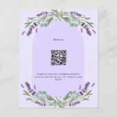 Lavender violet arch QR Haushalt Einladung zur Hoc (Rückseite)