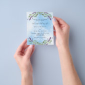 Lavender violet blauen QR Einladung zur Hochzeit Flyer (Gruppe)