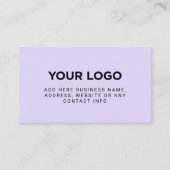 Lavender Violet | Einfaches Firmenlogo Visitenkarte (Vorderseite)