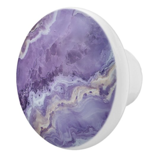 Lavender Violet Marble Muster Keramikknauf (Rechts)