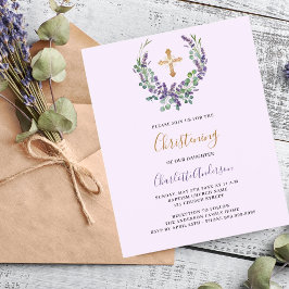 Lavender violett florale Girl Budget Christening