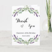 Lavender Violett-Foto Geburtstag vielen Dank Karte (Vorderseite)