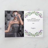 Lavender Violett-Foto Geburtstag vielen Dank Karte (Innenseite)