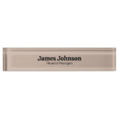 Lavender Walnut Retro Bold Serif Desk Name Plate Namensplakette (Vorderseite)