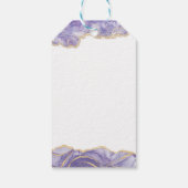 Lavender-Wasserfarbe-Bogen-Baby-Dusche-Dankeschön Geschenkanhänger (Rückseite)