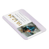 Lavender Wasserfarbe Speichern Sie das Datumsfenst Magnet (Rechte Seite)