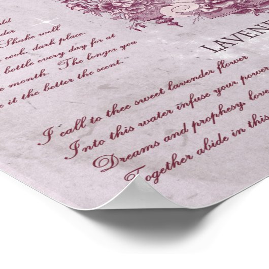 LAVENDER WASTER COLOGNE POSTER (Ecke)