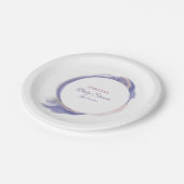 Lavender Watercolor Abstract Baby Shower Pappteller (Schrägansicht)