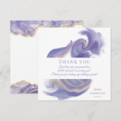 Lavender Watercolor Abstract Birthday Thank You Ca Dankeskarte (Vorne/Hinten)