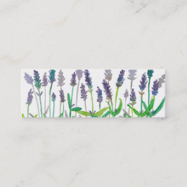 Lavender Watercolor-Blume Mini Visitenkarte