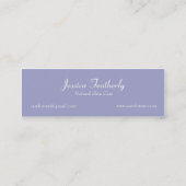 Lavender Watercolor-Blume Mini Visitenkarte (Rückseite)