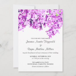Lavender Watercolor Blume Moderne Hochzeit Einladung