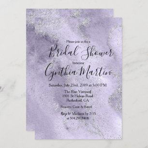 Lavender Watercolor Bridal Dusche Einladung