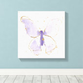Lavender Watercolor Butterfly Leinwanddruck (Insitu (Holzboden))