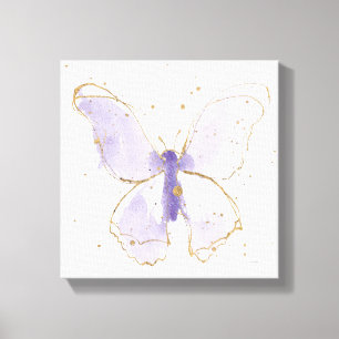 Lavender Watercolor Butterfly Leinwanddruck