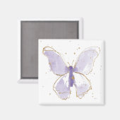 Lavender Watercolor Butterfly Magnet (Vorderseite/Rückseite)