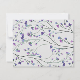 Lavender Watercolor Custom Personal Stationery Mitteilungskarte