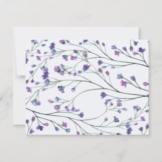Lavender Watercolor Custom Personal Stationery Mitteilungskarte (Vorderseite)