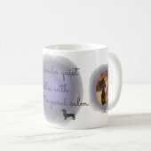 Lavender Watercolor Dachshund Custom Name Kaffeetasse (VorderseiteRechts)
