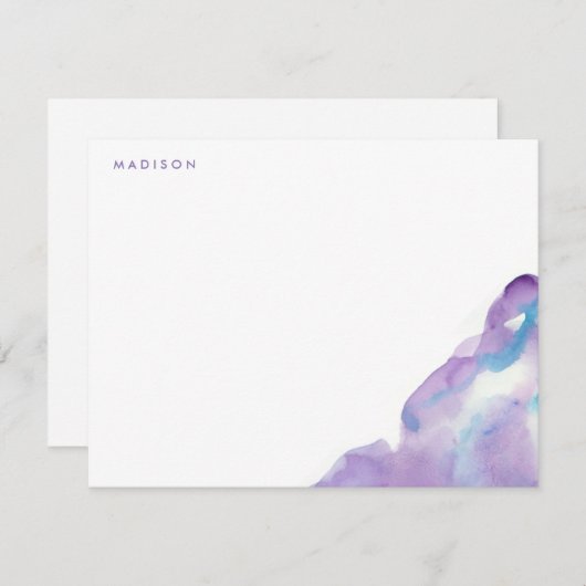 Lavender Watercolor Dankeschön an Sie Einladung (Vorne/Hinten)