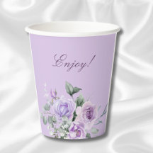 Lavender Watercolor Floral Baby Dusche