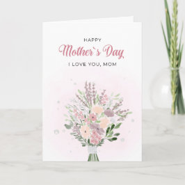 Lavender Watercolor Floral Mother's Day Karte