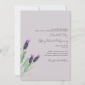 Lavender Watercolor Foliage Moderne Hochzeit Einladung (Vorderseite)
