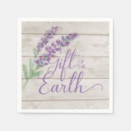 Lavender Watercolor-Geschenk der Erde Serviette