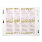 Lavender Watercolor Gold Confetti Wedding Labels (Vorne)