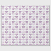 Lavender Watercolor Hearts Geschenkpapier (Flach)