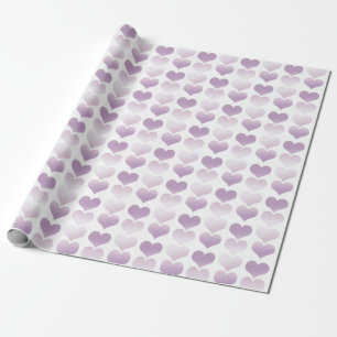 Lavender Watercolor Hearts Geschenkpapier