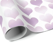 Lavender Watercolor Hearts Geschenkpapier (Rolleneckpunkt)