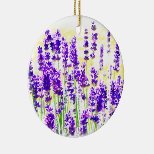 Lavender Watercolor Keramikornament (Rechts)