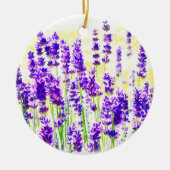 Lavender Watercolor Keramikornament (Vorne)